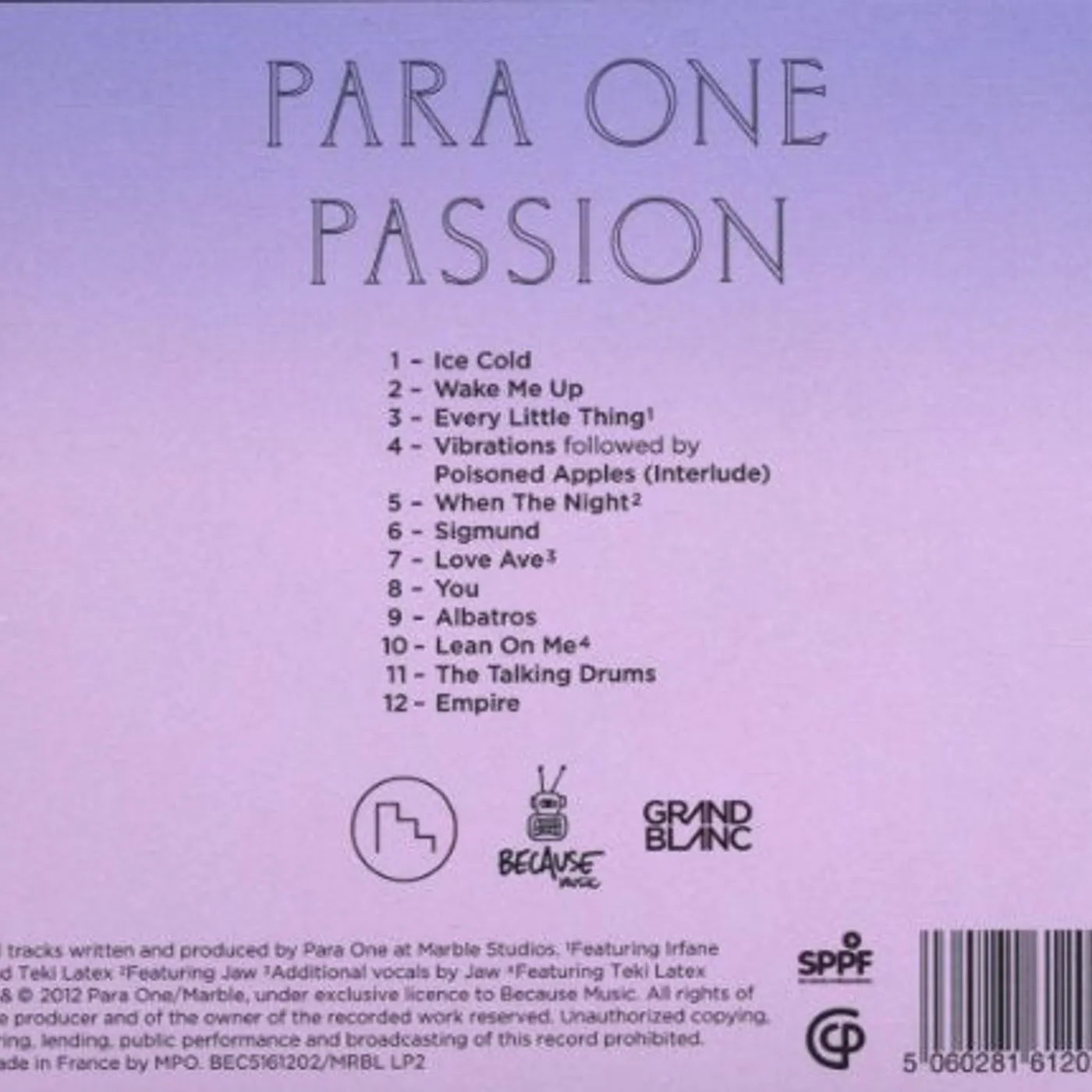 Para One / Passion - CD