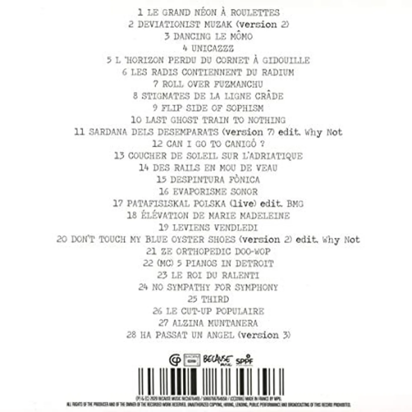 Pascal Comelade / Le Cut-Up Populaire (Version Augmentee) - CD