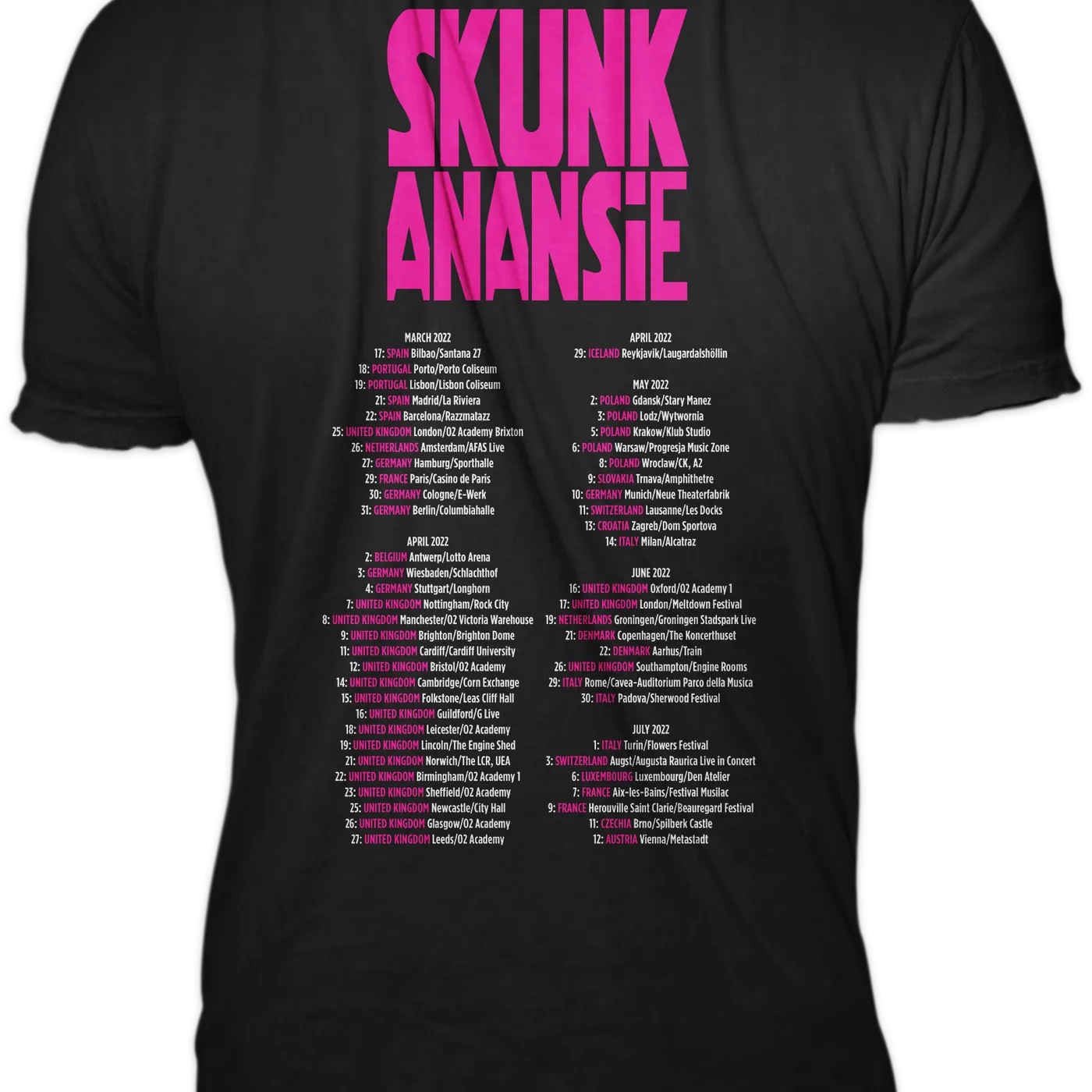 Skunk Anansie Skin Tour - T-Shirt