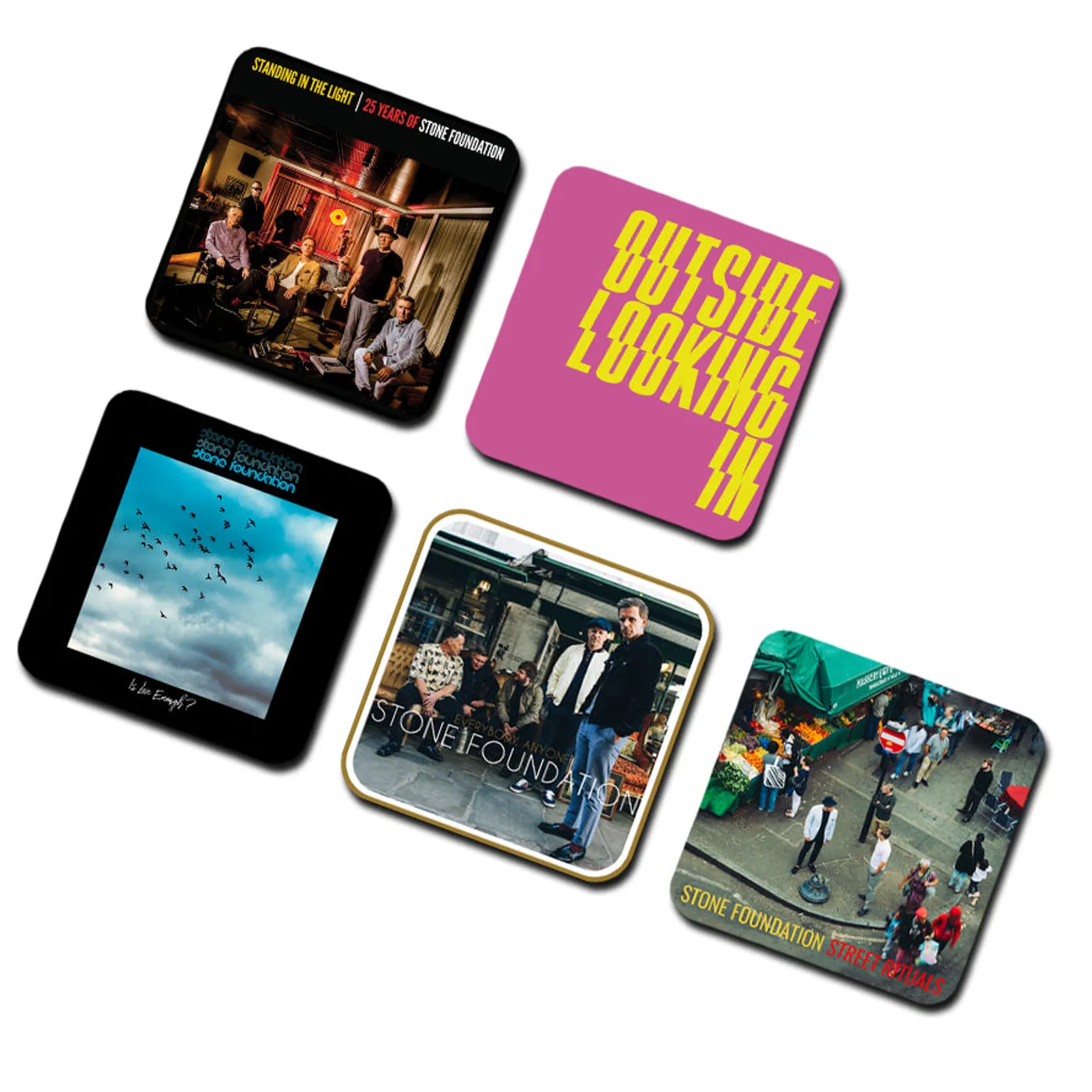 Stone Foundation Album Cover Coasters (Set of 5)