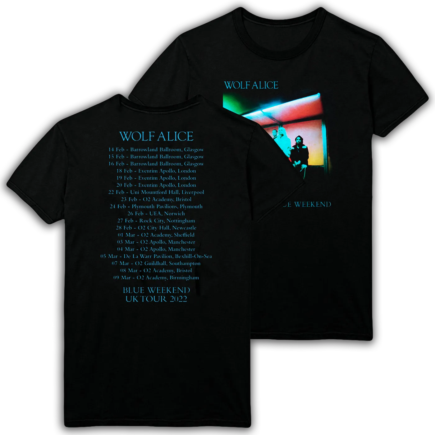 Wolf Alice BLUE WEEKEND TOUR T-SHIRT