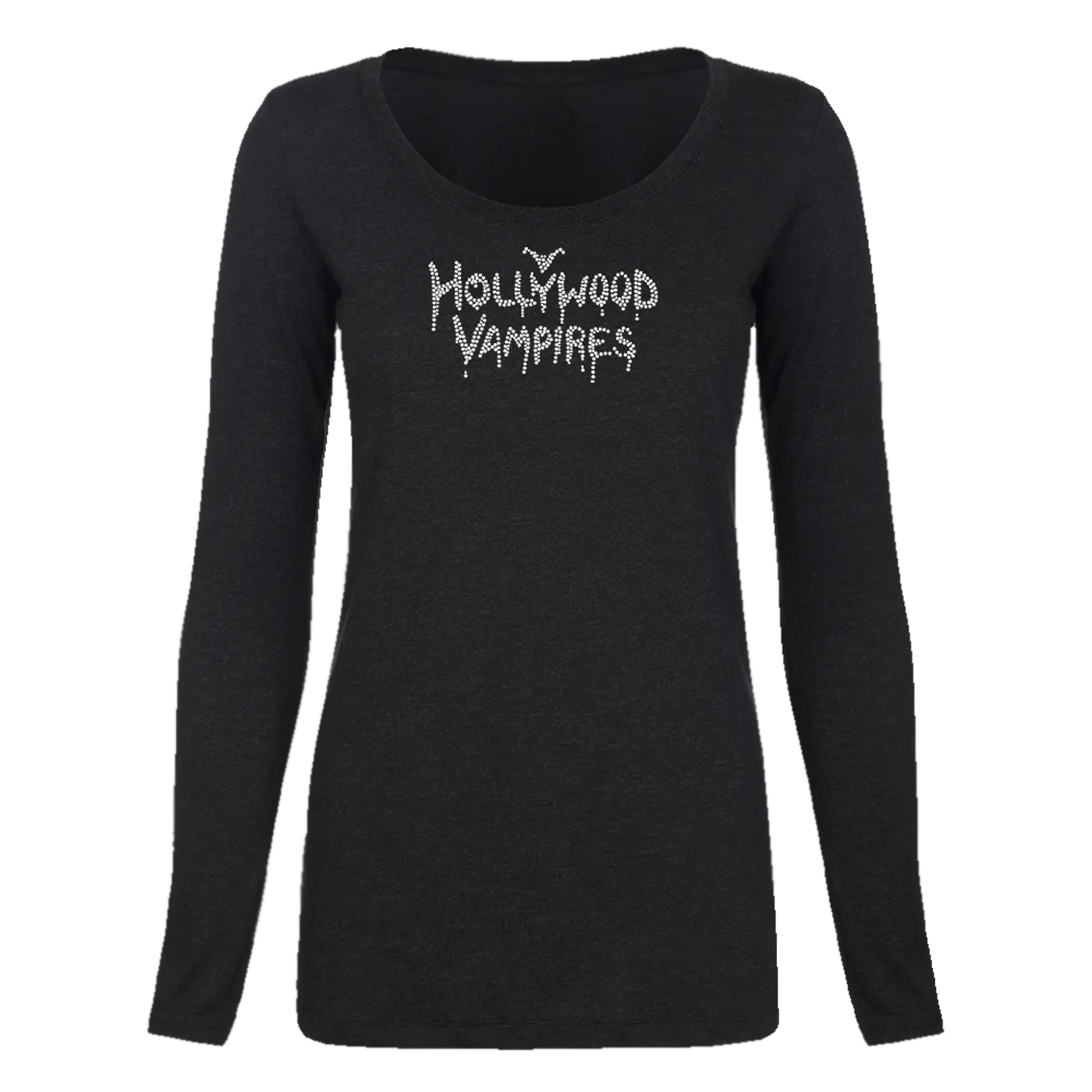 Hollywood Vampires Logo Bling Long Sleeve Scoop