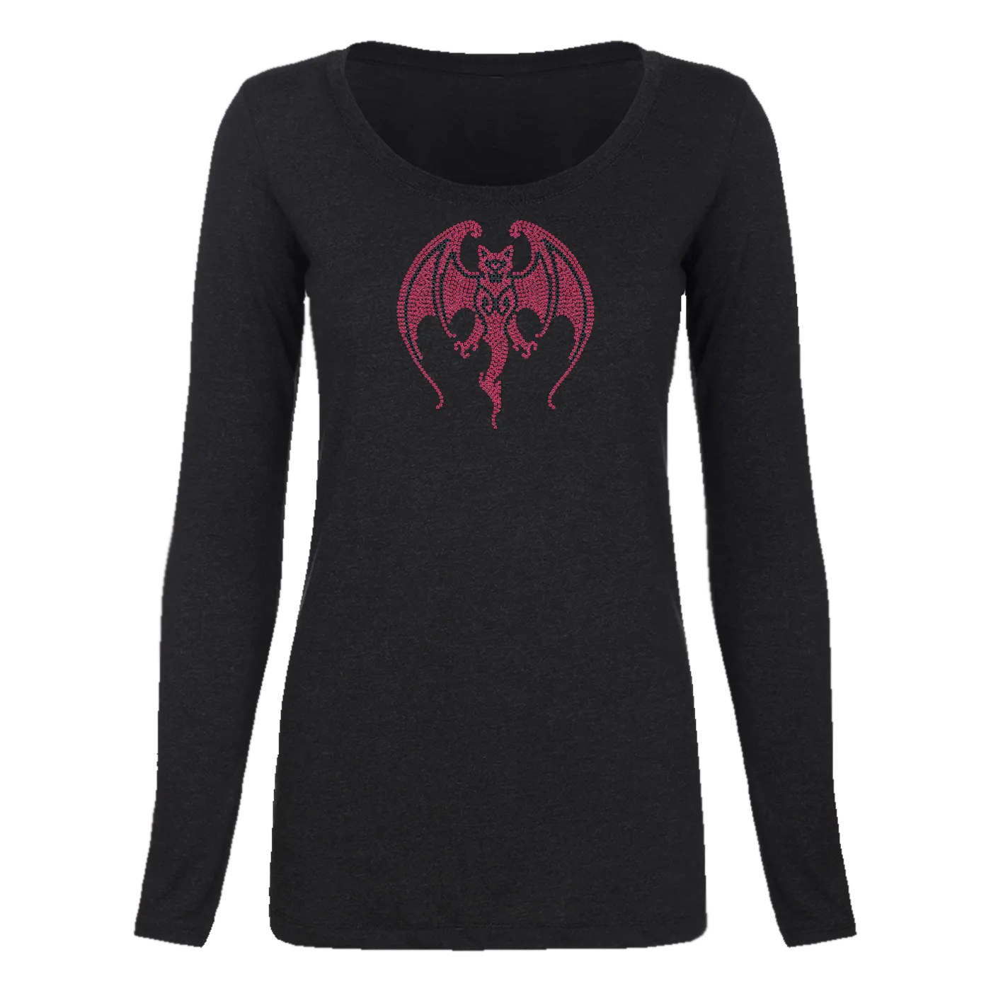 Hollywood Vampires Bat Bling Long Sleeve Scoop