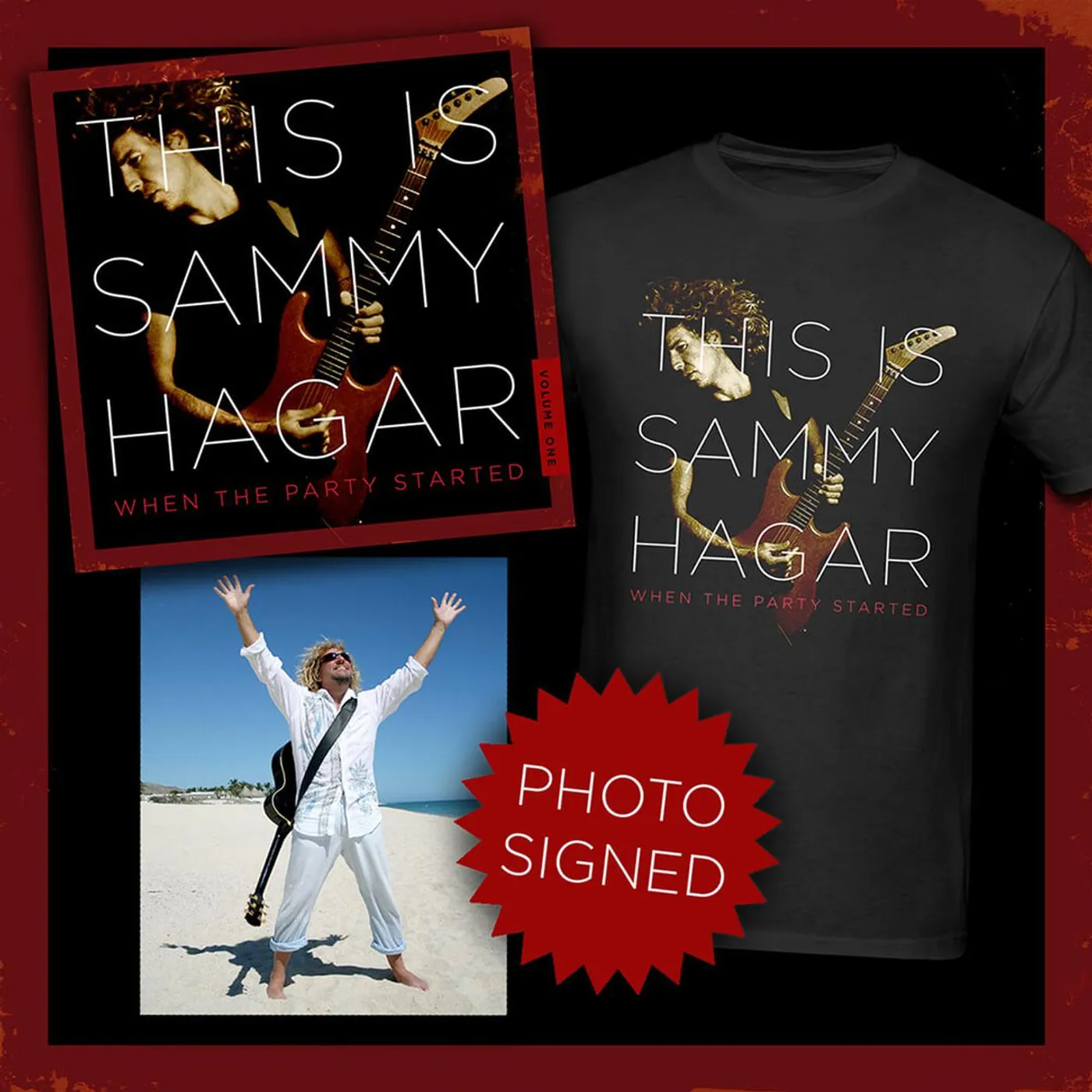 Sammy Hagar LIMITED SIGNED This Is Sammy Bundle