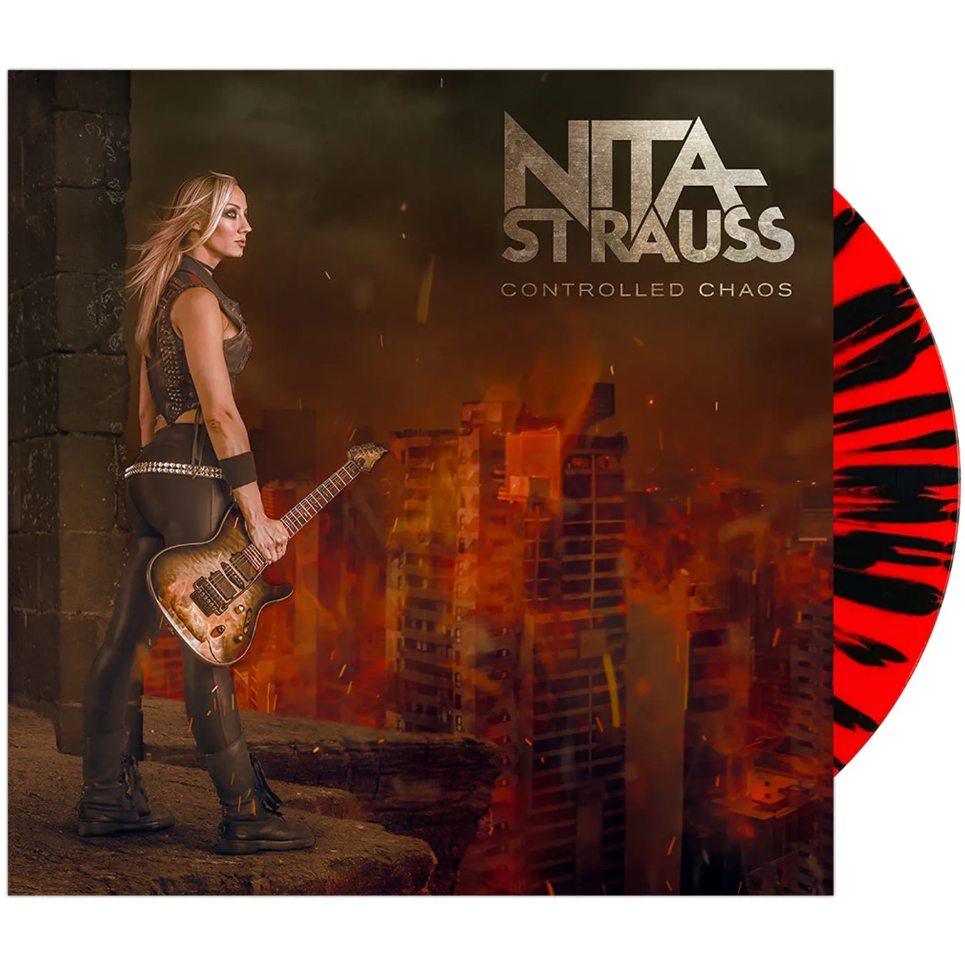 Nita Strauss - 'Controlled Chaos' (RED W/ BLACK SPLATTER) (Vinyl)