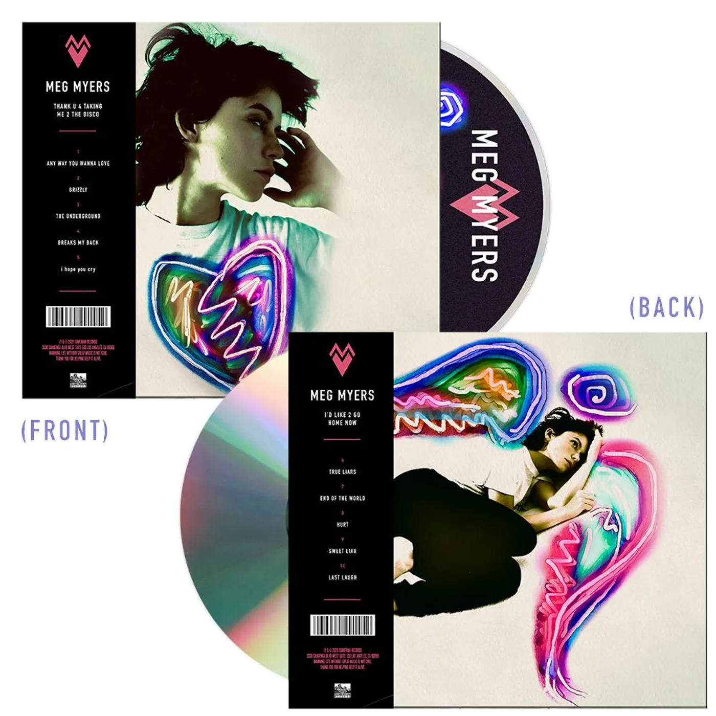 Meg Myers - 'Thank U 4 Taking Me 2 The Disco' + 'I'd Like 2 Go Home Now' 2xEP (CD)