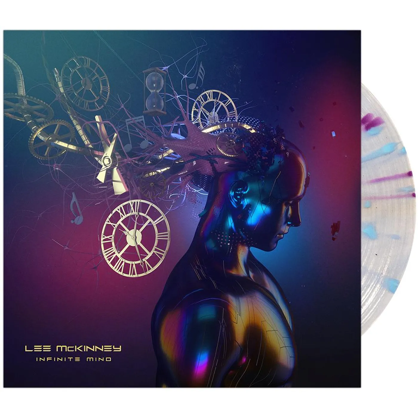 Lee McKinney - 'Infinite Mind' 12" Ultra Clear w/ Purple & Baby Blue Splatter