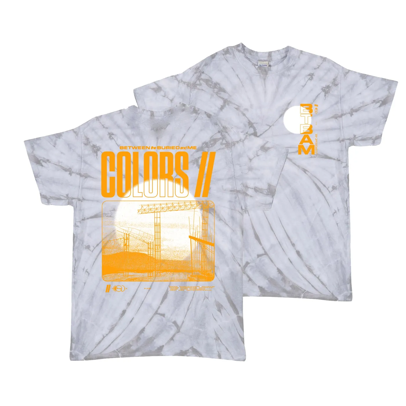 Between The Buried And Me - 'Cranes' Silver Cyclone Tie Dye