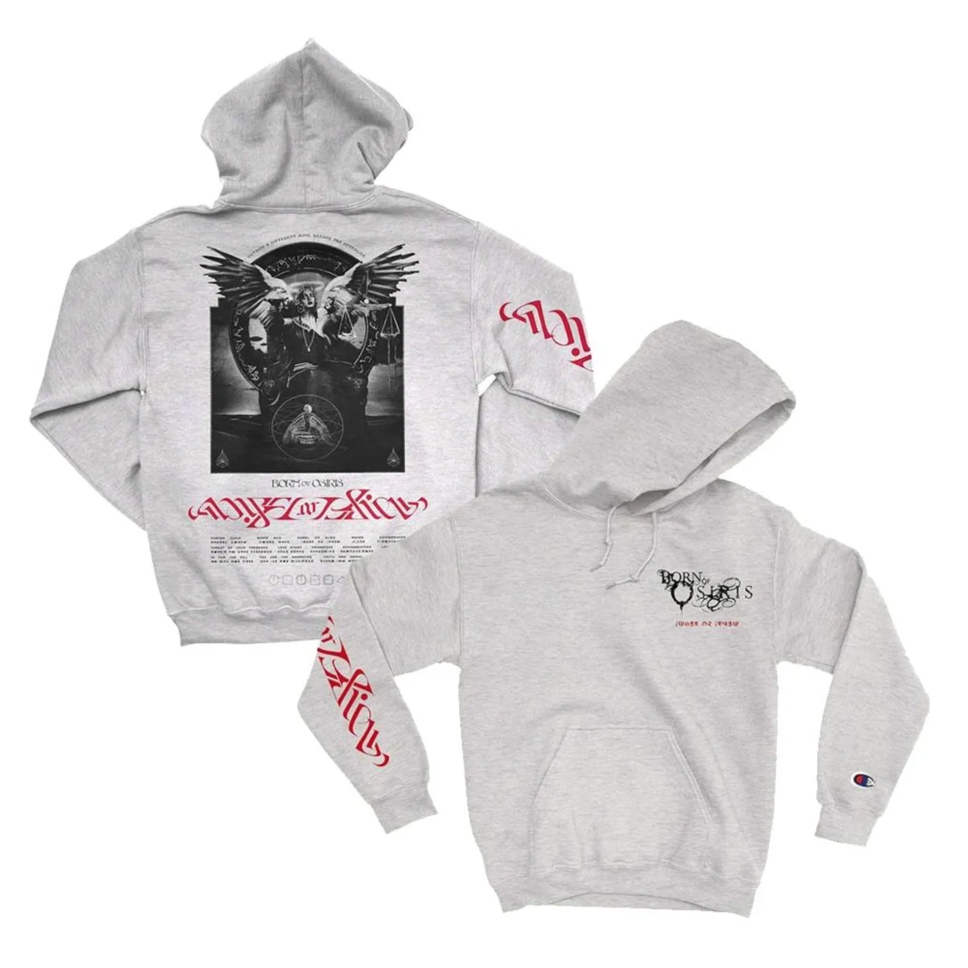 Born Of Osiris - "Oathbreaker" Light Grey Champion Hoodie