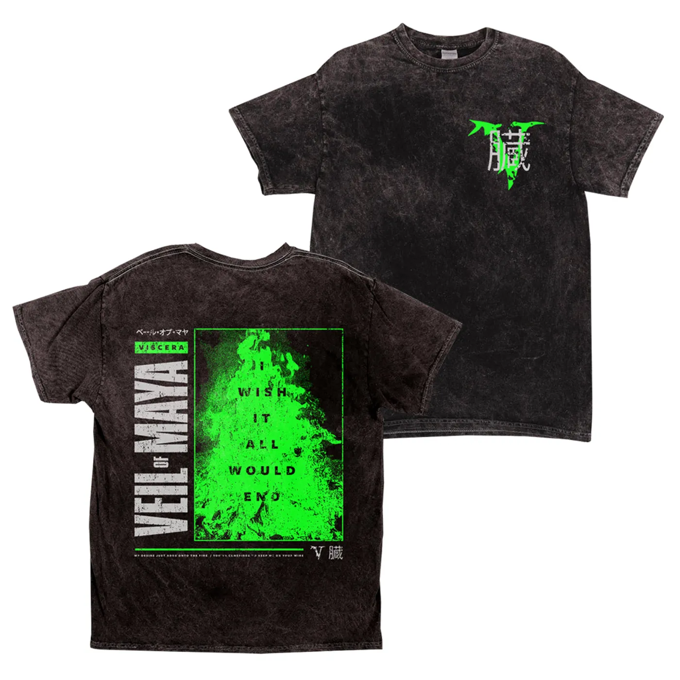 Veil Of Maya - Mineral Wash Flames Tee