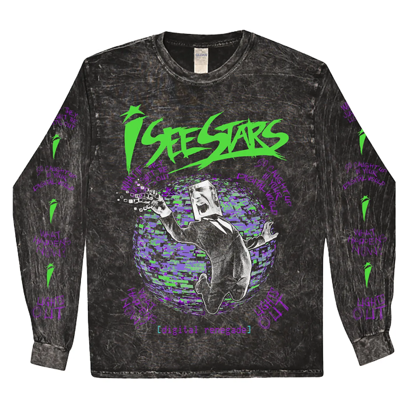 I See Stars - Digital Renegade Mineral Wash Longsleeve