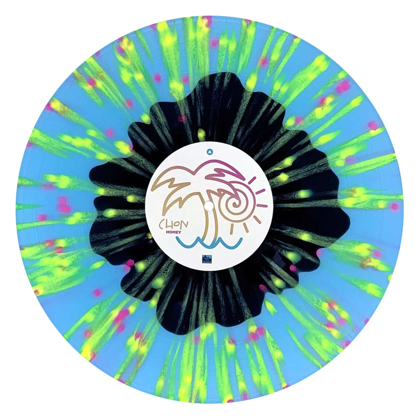CHON - 'Homey' Electric Blue w/ Black + Yellow + Violet Splatter Vinyl