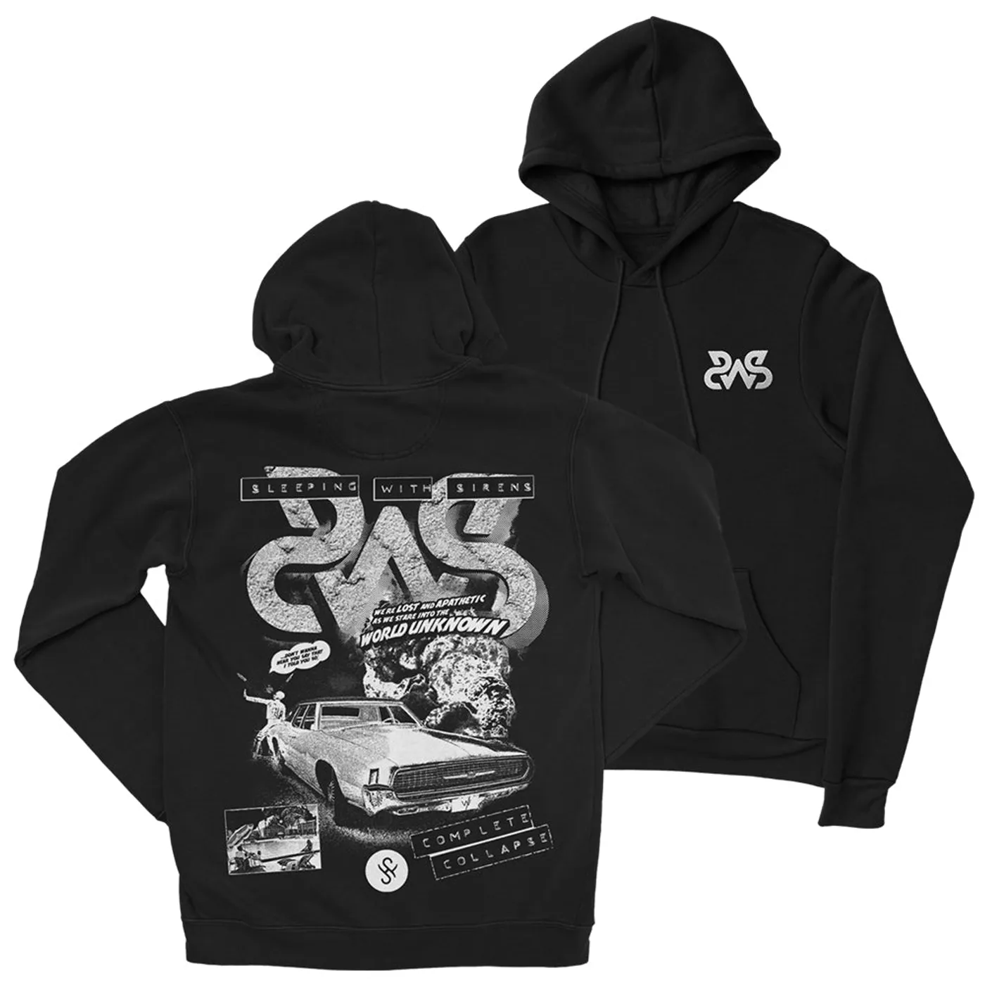 Sleeping With Sirens - "Apathetic" Black Hoodie