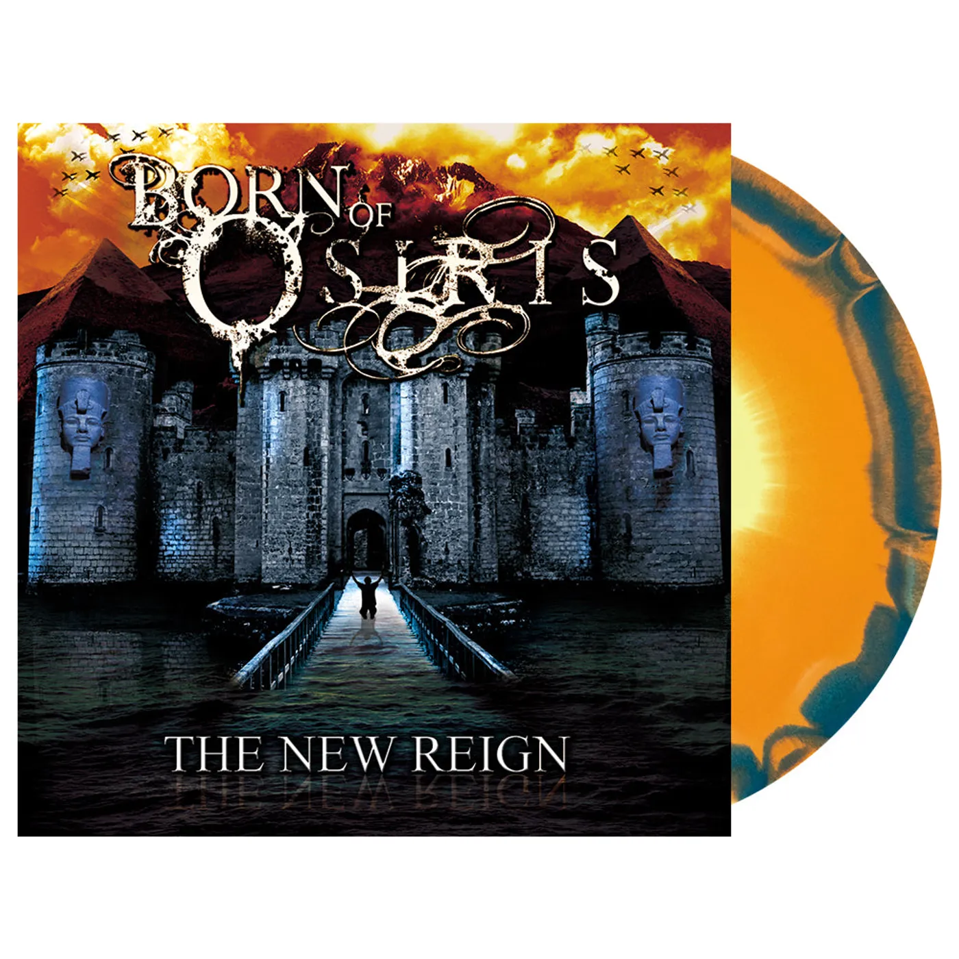 Born Of Osiris - 'The New Reign' Vinyl (Yellow + Orange + Aqua Blue Tri-Color Side A/B)