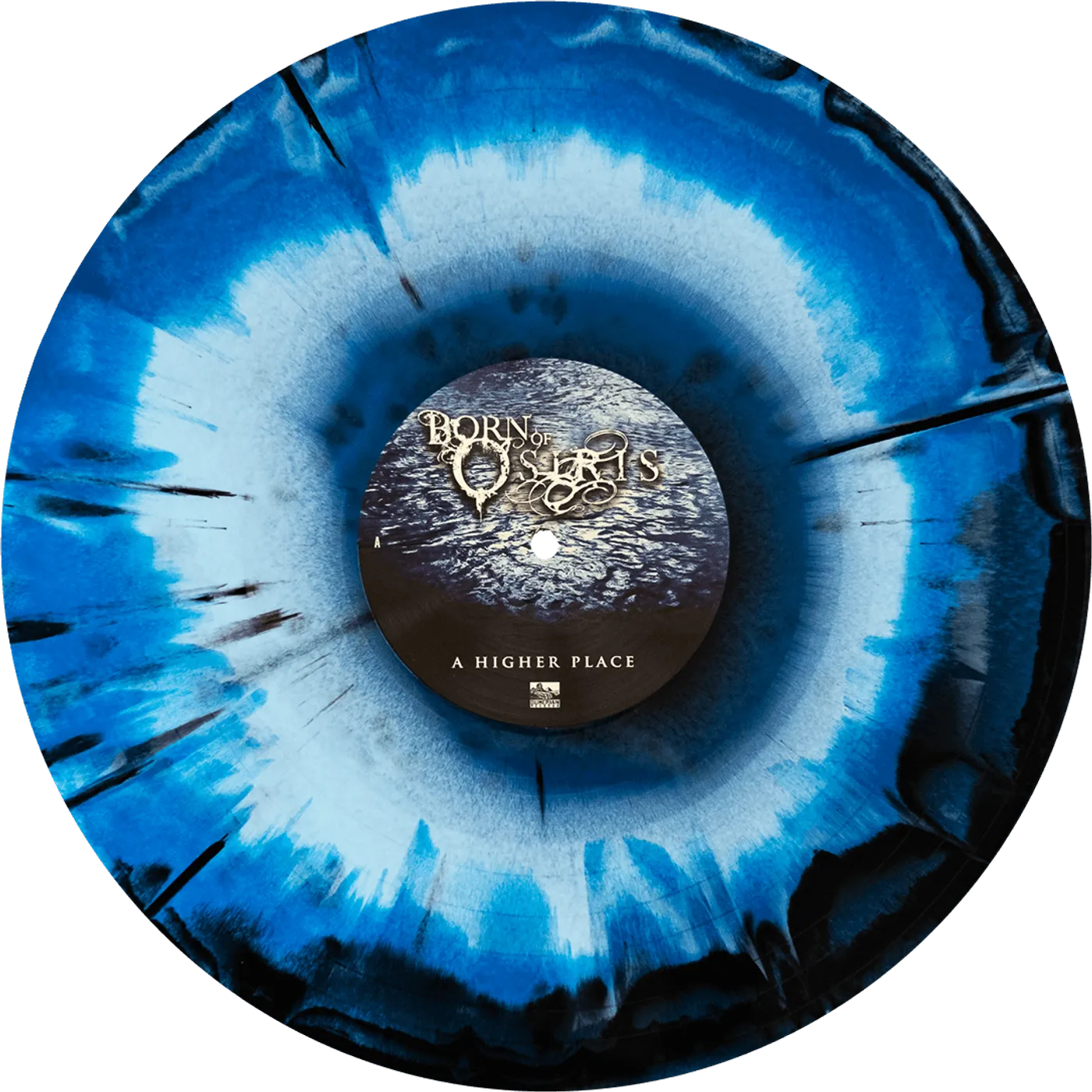 Born Of Osiris - 'A Higher Place' Vinyl (Black + Bluejay + Baby Blue Tri-Color Side A/B w/ Black Splatter)