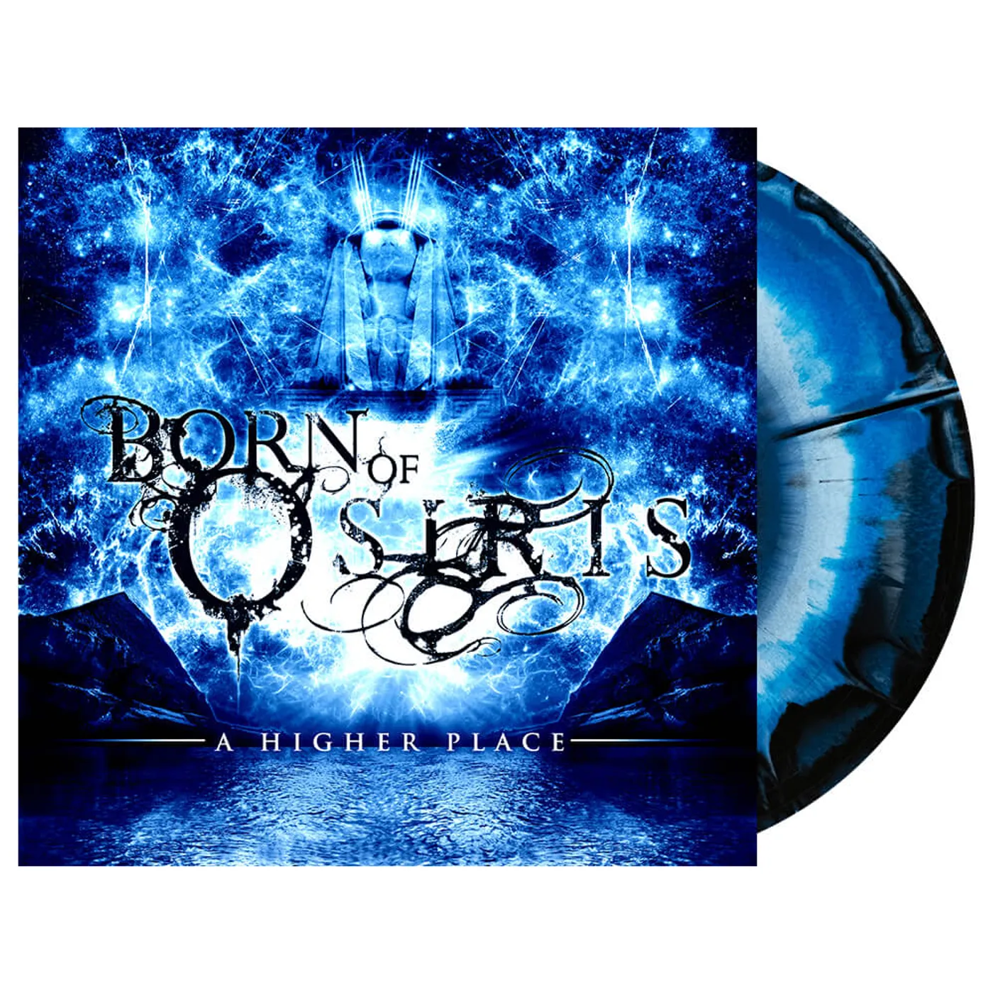 Born Of Osiris - 'A Higher Place' Vinyl (Black + Bluejay + Baby Blue Tri-Color Side A/B w/ Black Splatter)