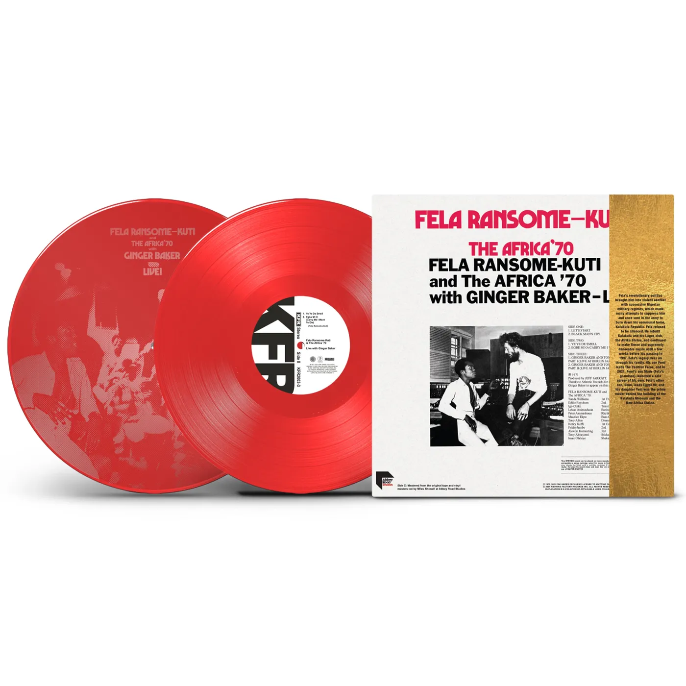 Fela Kuti and The Africa 70 with Ginger Baker "Live!" 50th Anniversary 2xLP Red Vinyl (SOLD OUT)
