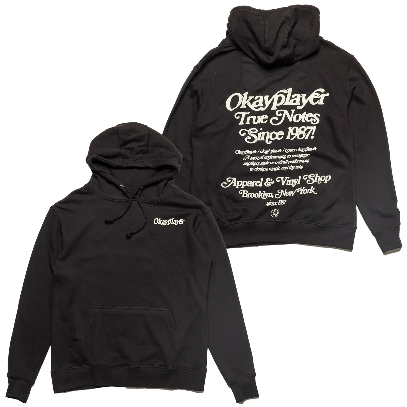 Okayplayer True Notes Black Hooded Sweatshirt