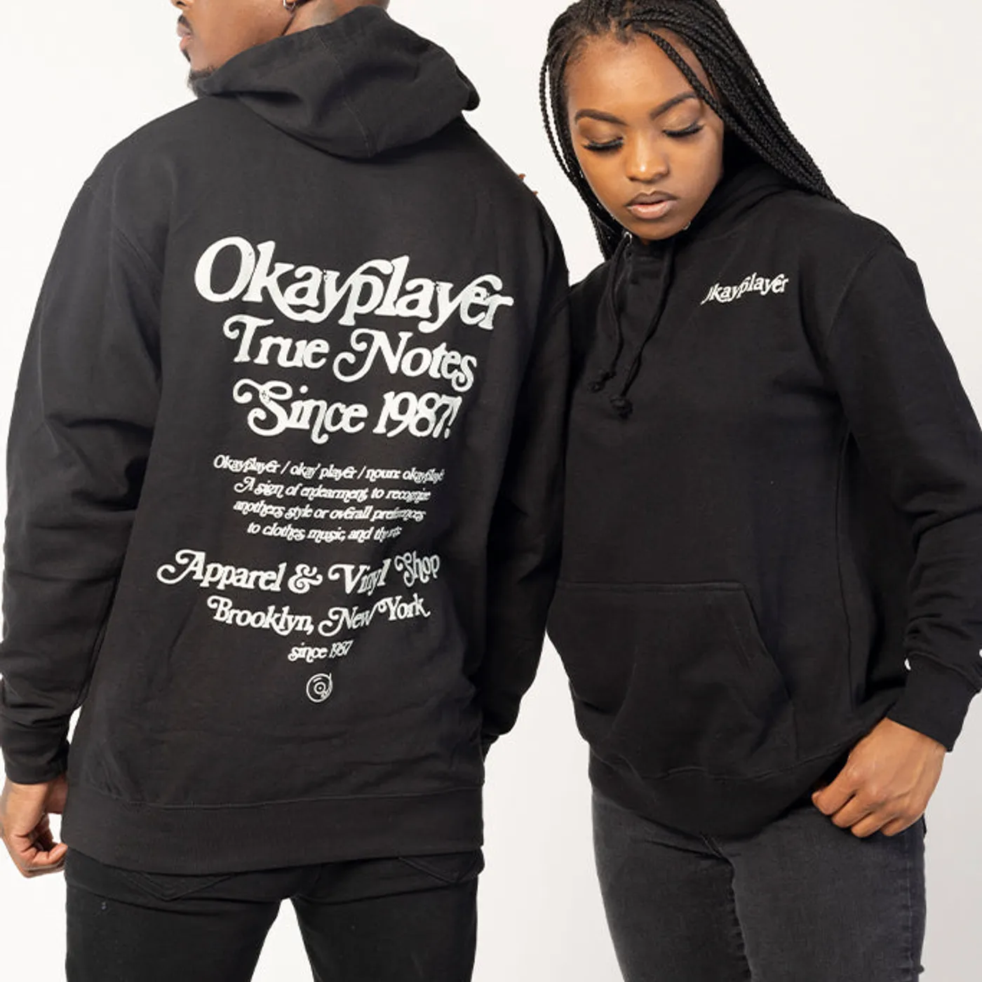 Okayplayer True Notes Black Hooded Sweatshirt