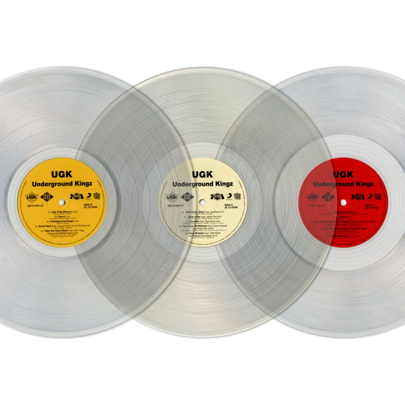 UGK "Underground Kingz" 3xLP Clear Vinyl