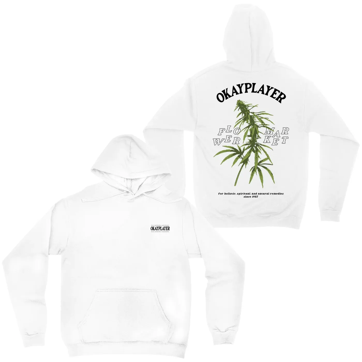 Okayplayer Flower Market White Hooded Sweatshirt