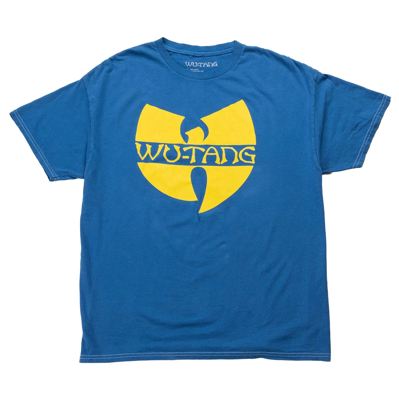 Wu-Tang Clan Logo Blue Pigment Dye T-Shirt