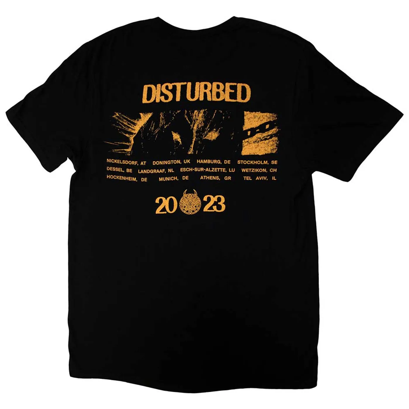 Disturbed T Shirt - European Tour '23 Split Face