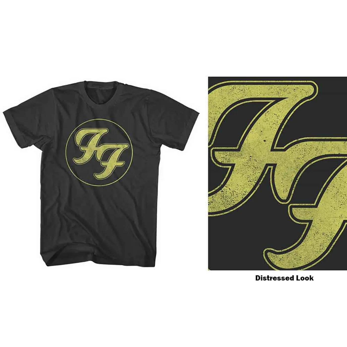 Foo Fighters T Shirt - Distressed FF Logo