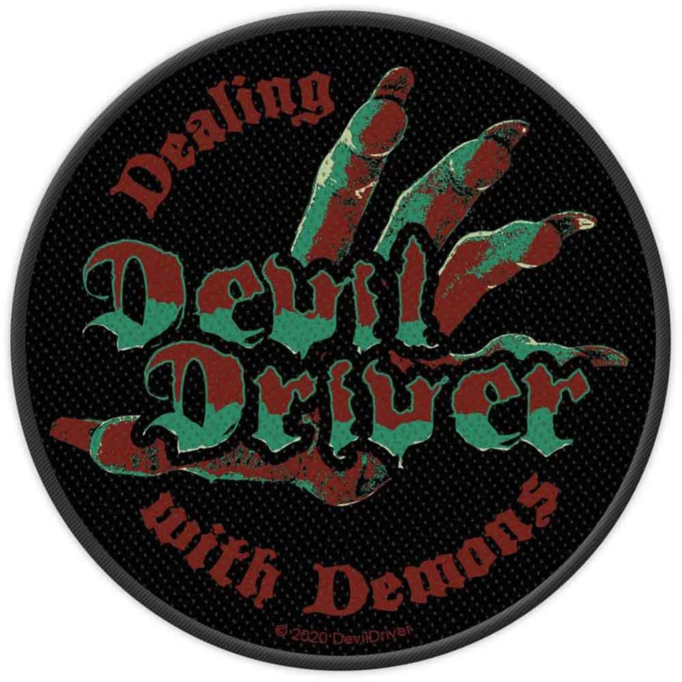 Devildriver Patches - Woven Sew On - Dealing With Demons