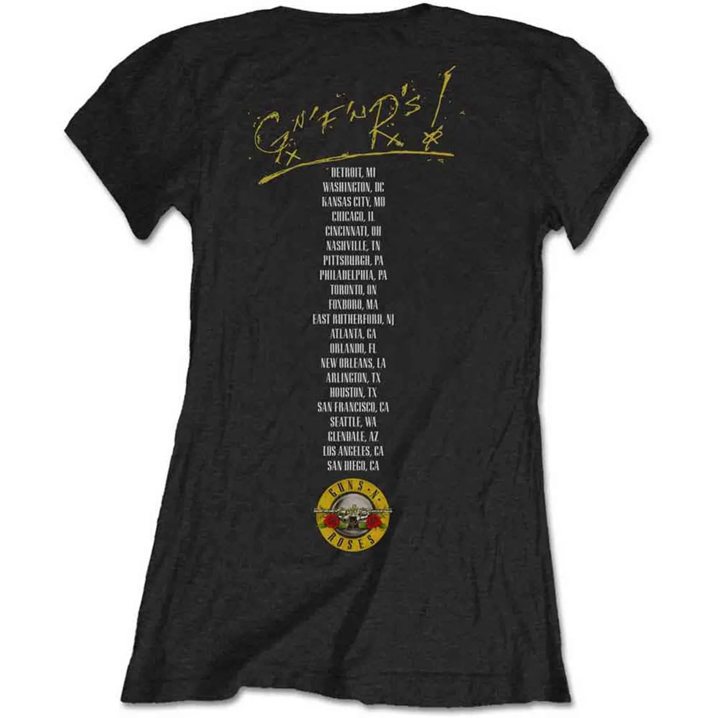 Guns N' Roses Woman's T Shirt - Not In This Lifetime Tour