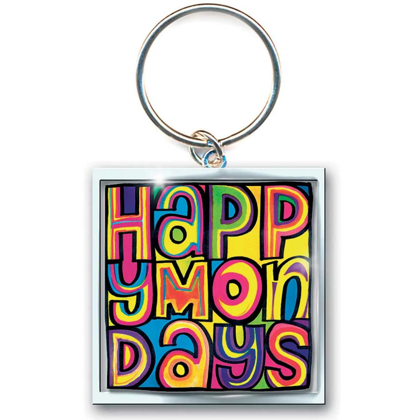 Happy Mondays Standard Keychains - Dayglo Logo Metal