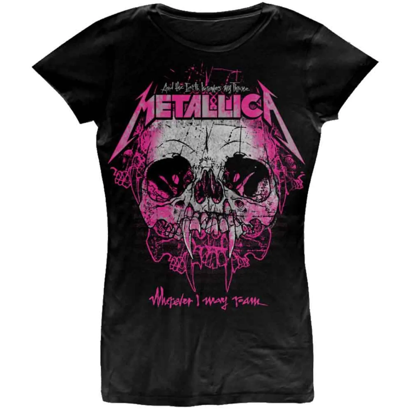 Metallica Woman's T Shirt - Wherever I May Roam
