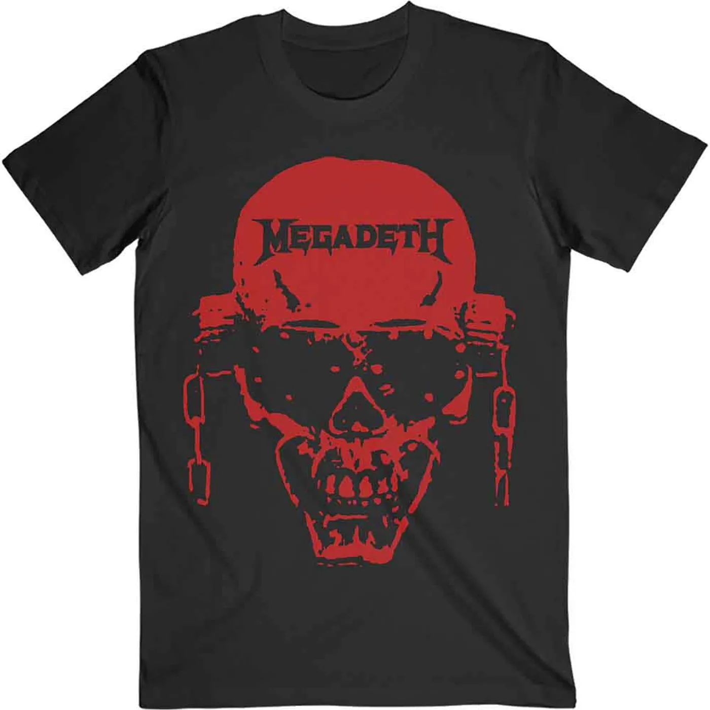Megadeth T Shirt - Vic Hi-Contrast Red