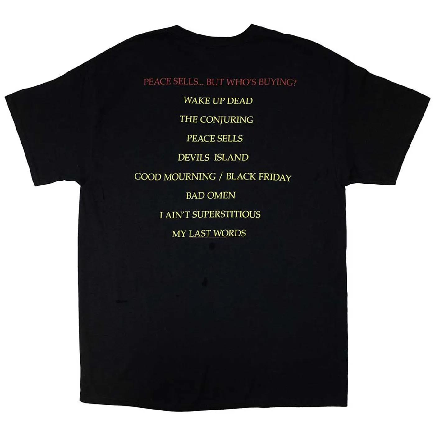 Megadeth T Shirt - Peace Sells? Tracklist
