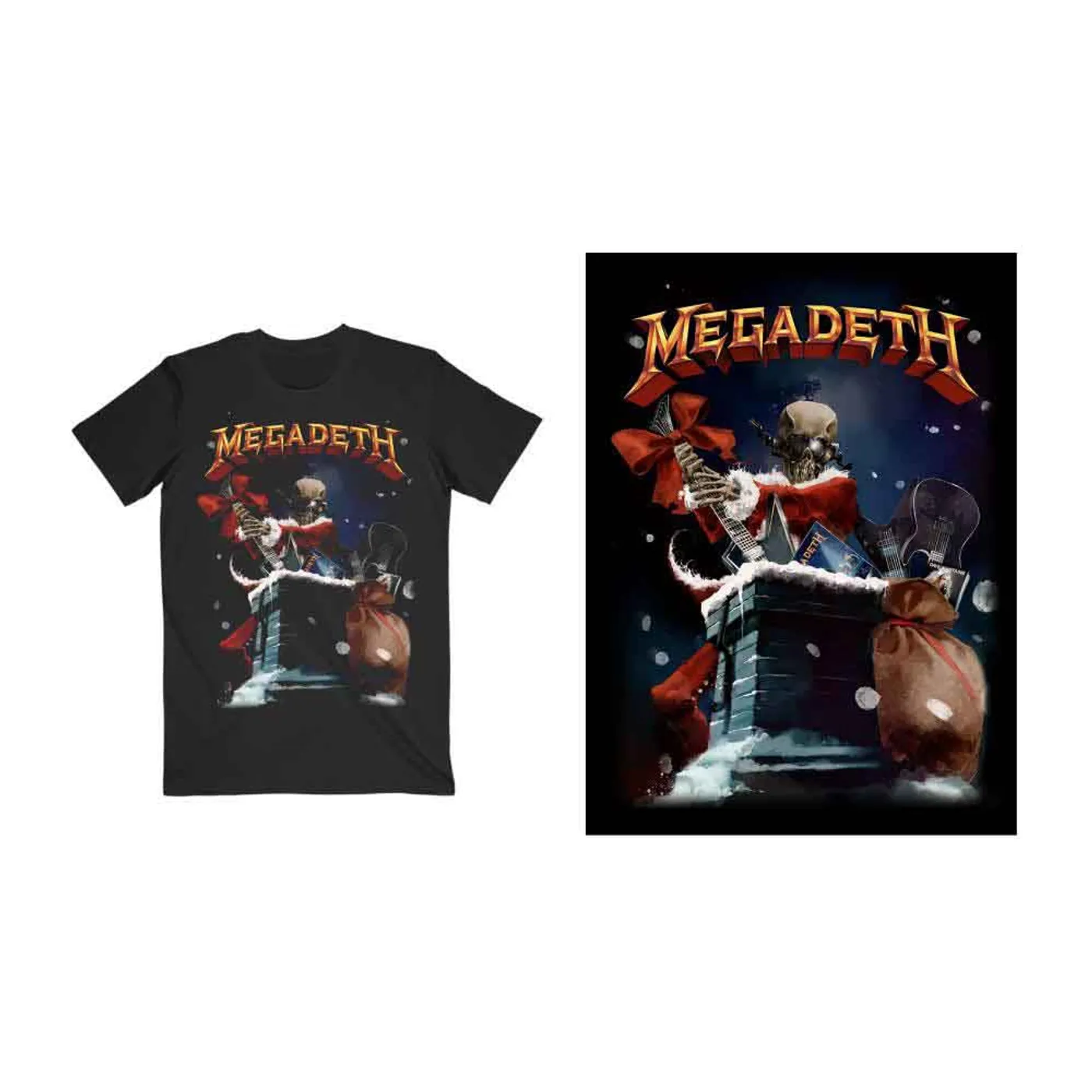 Megadeth T Shirt - Santa Vic Chimney
