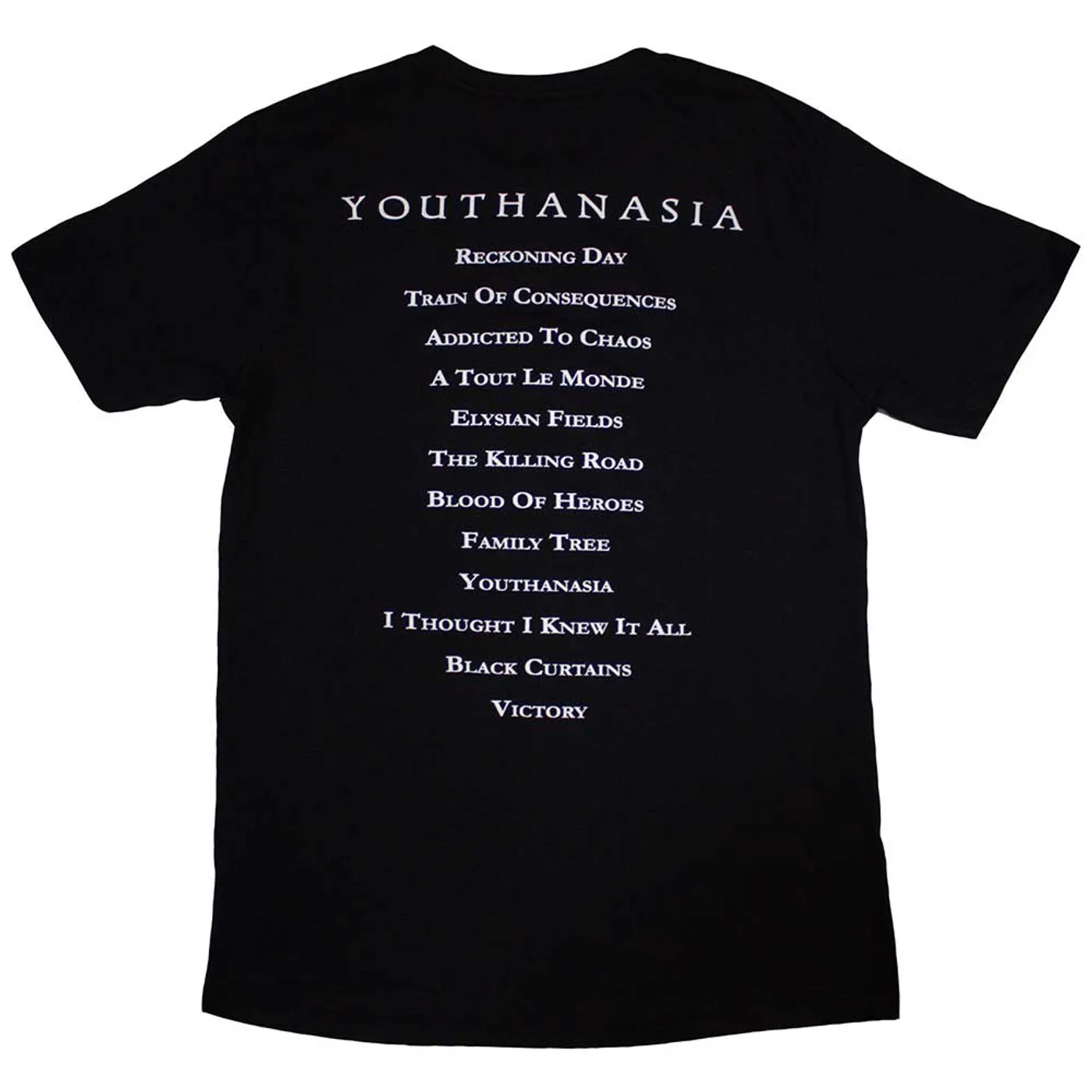 Megadeth T Shirt - Youthanasia Tracklist