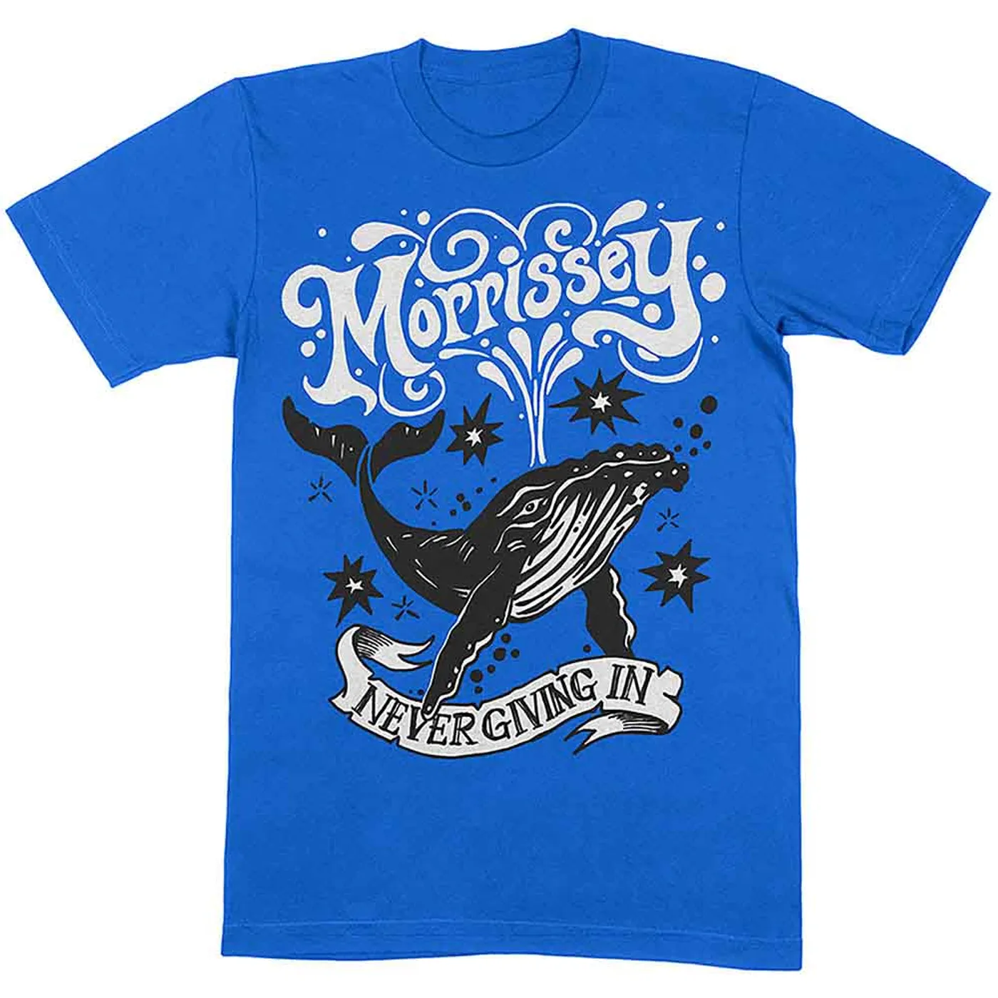 Morrissey T Shirt - Never Giving In/Whale