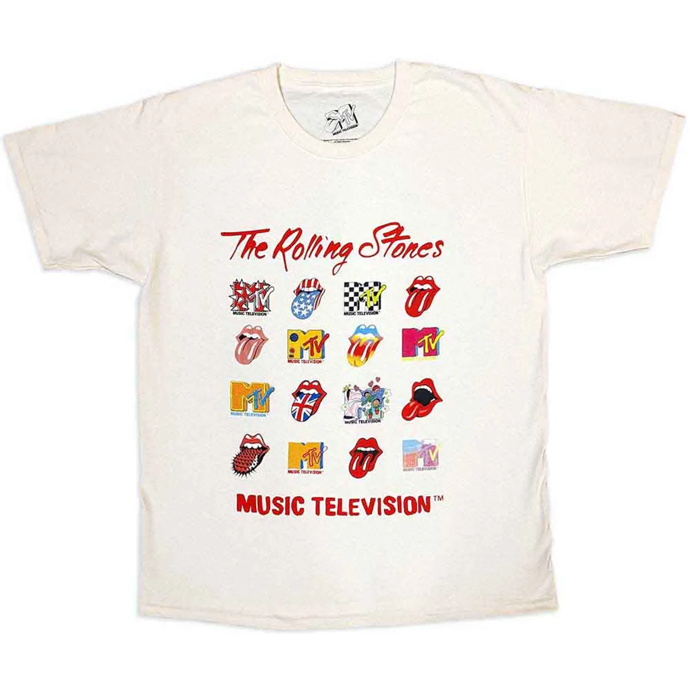 MTV T Shirt - Rolling Stones Logo Mashup