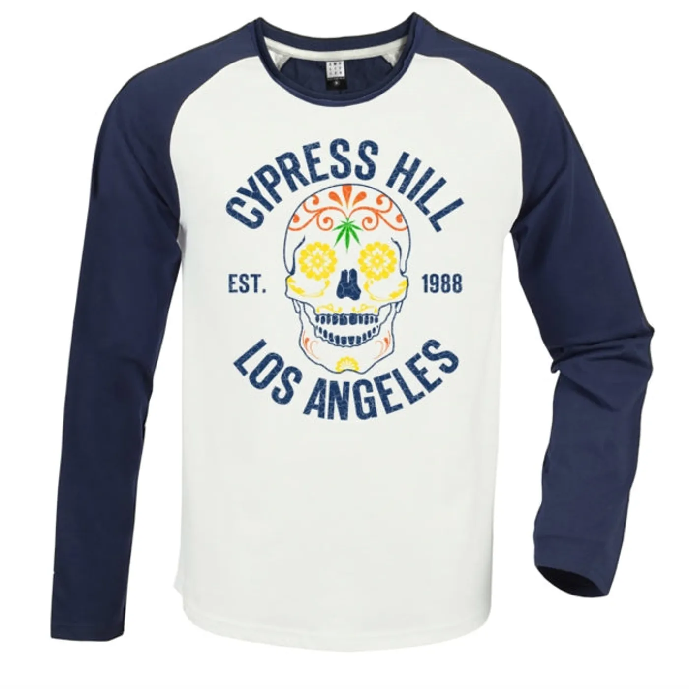Cypress Hill Baseball Jersey - Floral Skull White / Navy Amplified Vintage