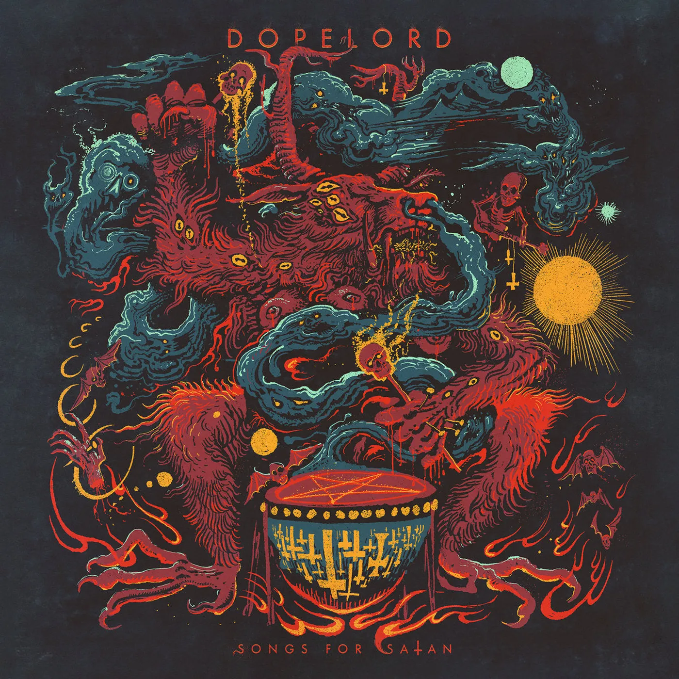 Dopelord LP - Songs For Satan (Blue/Black Marble Vinyl)
