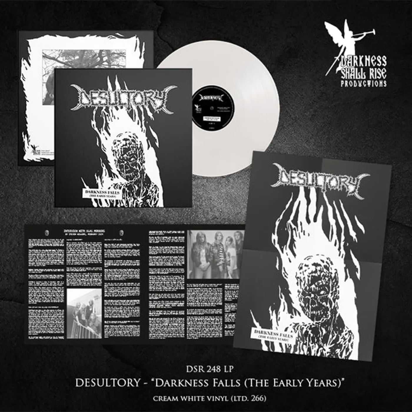 Desultory LP - Darkness Falls [The Early Years] (Cream White Vinyl)