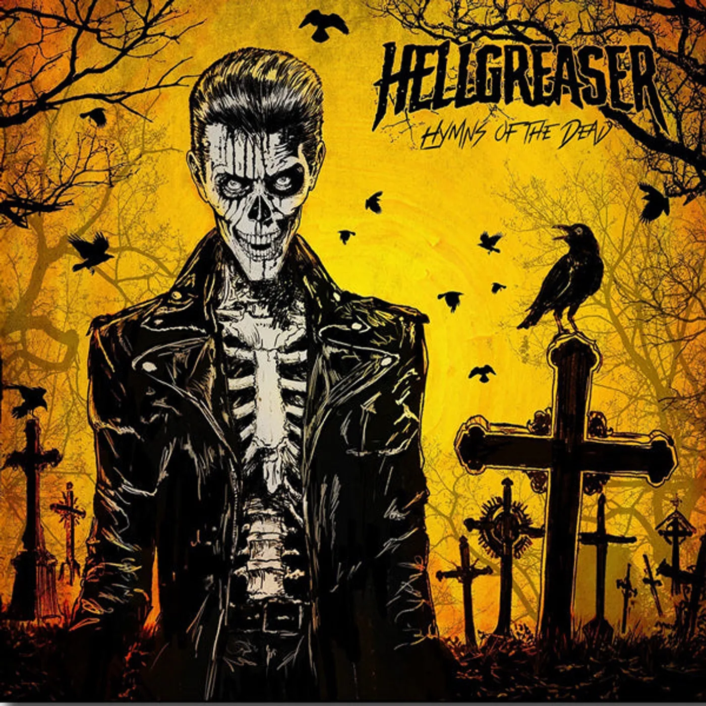 Hellgreaser LP - Hymns Of The Dead (Ltd Orange-Yellow Swirl Vinyl)