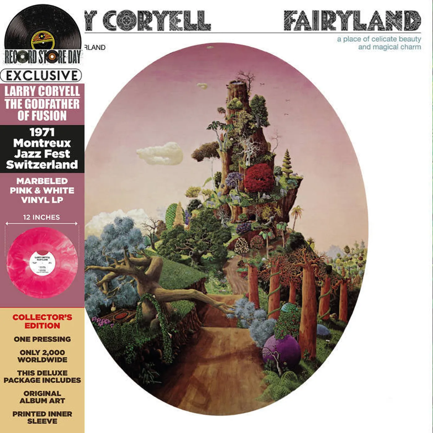 Larry Coryell LP - Fairyland (Marbeled White/Pink Vinyl)