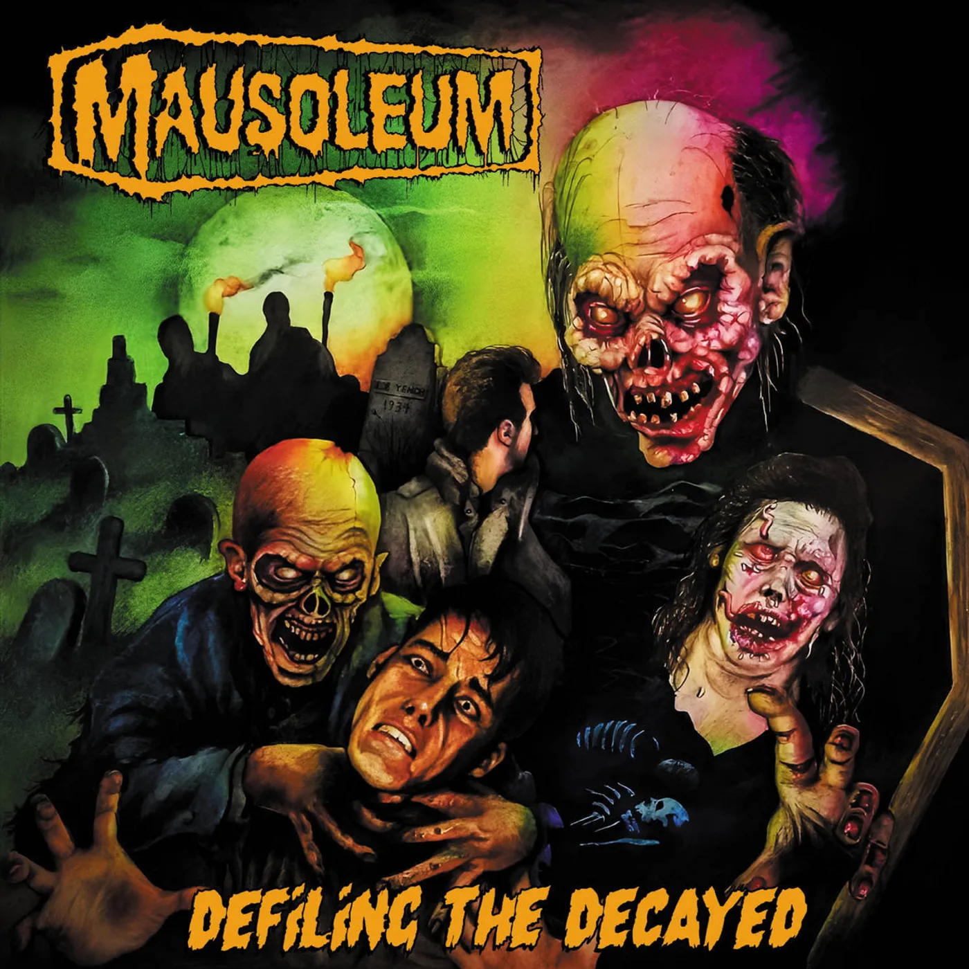 Mausoleum LP - Defiling The Decayed (Puke Green Vinyl)