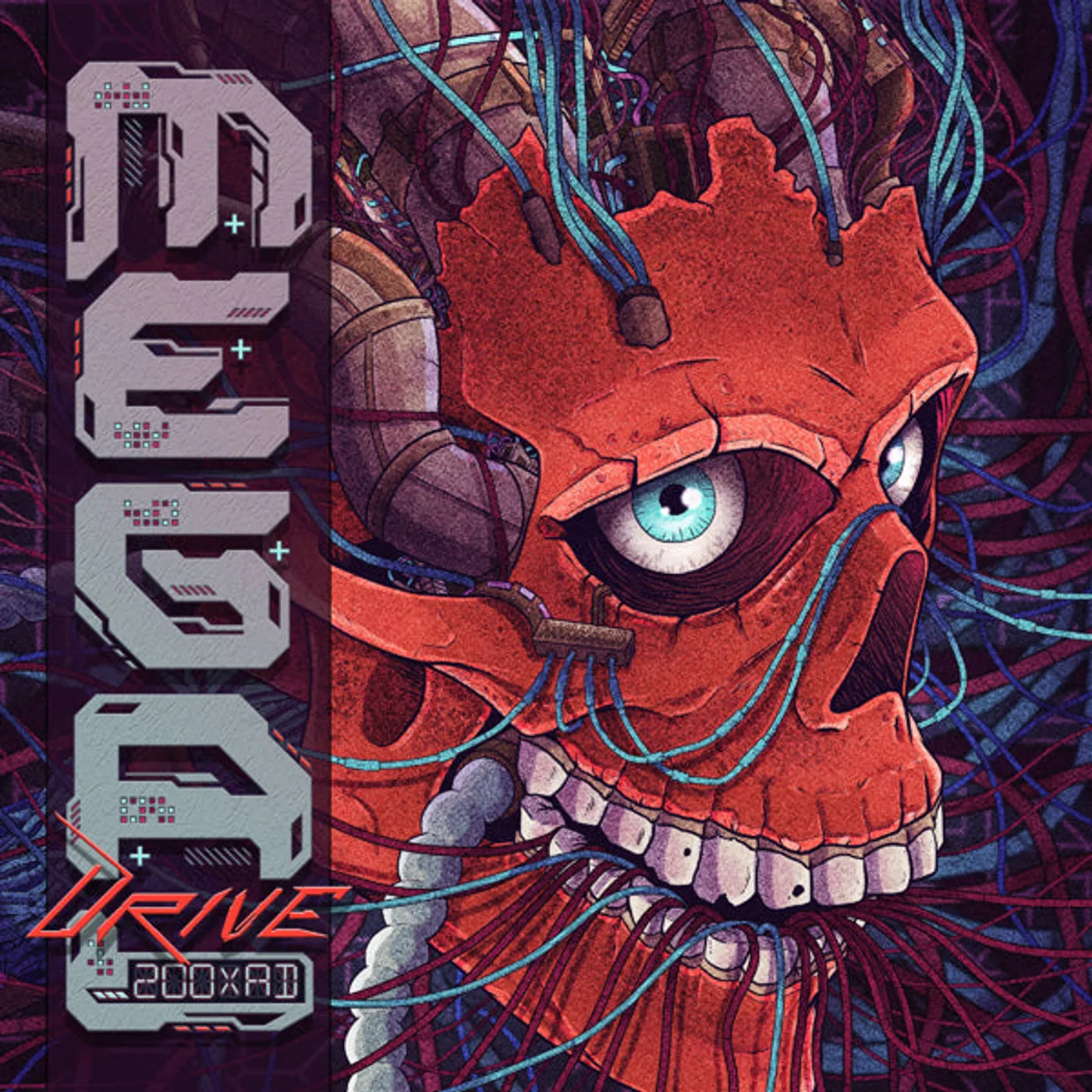 Mega Drive LP - 200Xad (2Lp Aqua Blue & Bloody Red Swirl) (Vinyl)