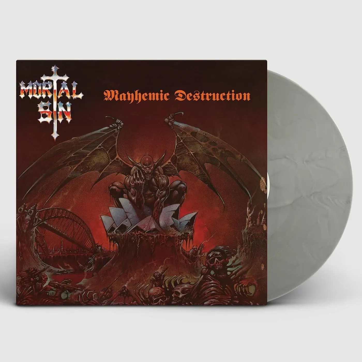 Mortal Sin LP - Mayhemic Destruction - Silver Vinyl Edition