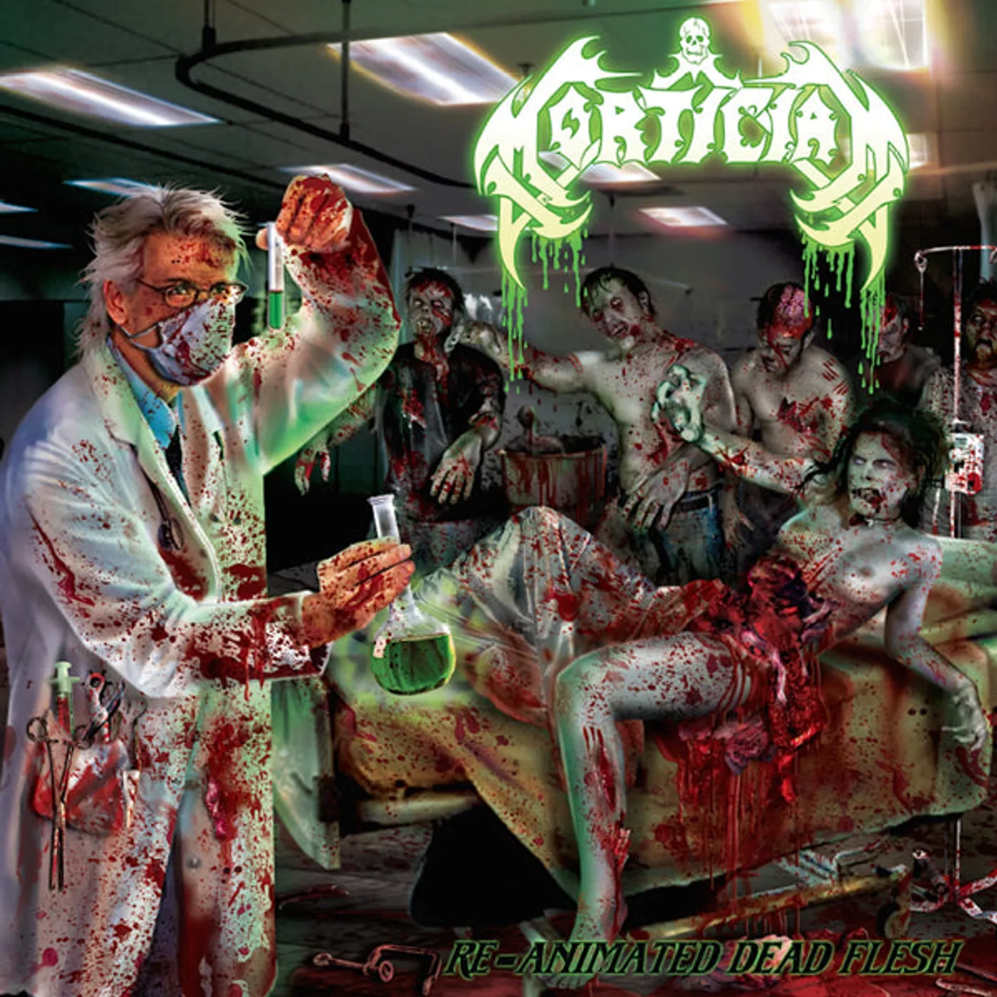 Mortician LP - Re-Animated Dead Flesh (Neon Green Vinyl)