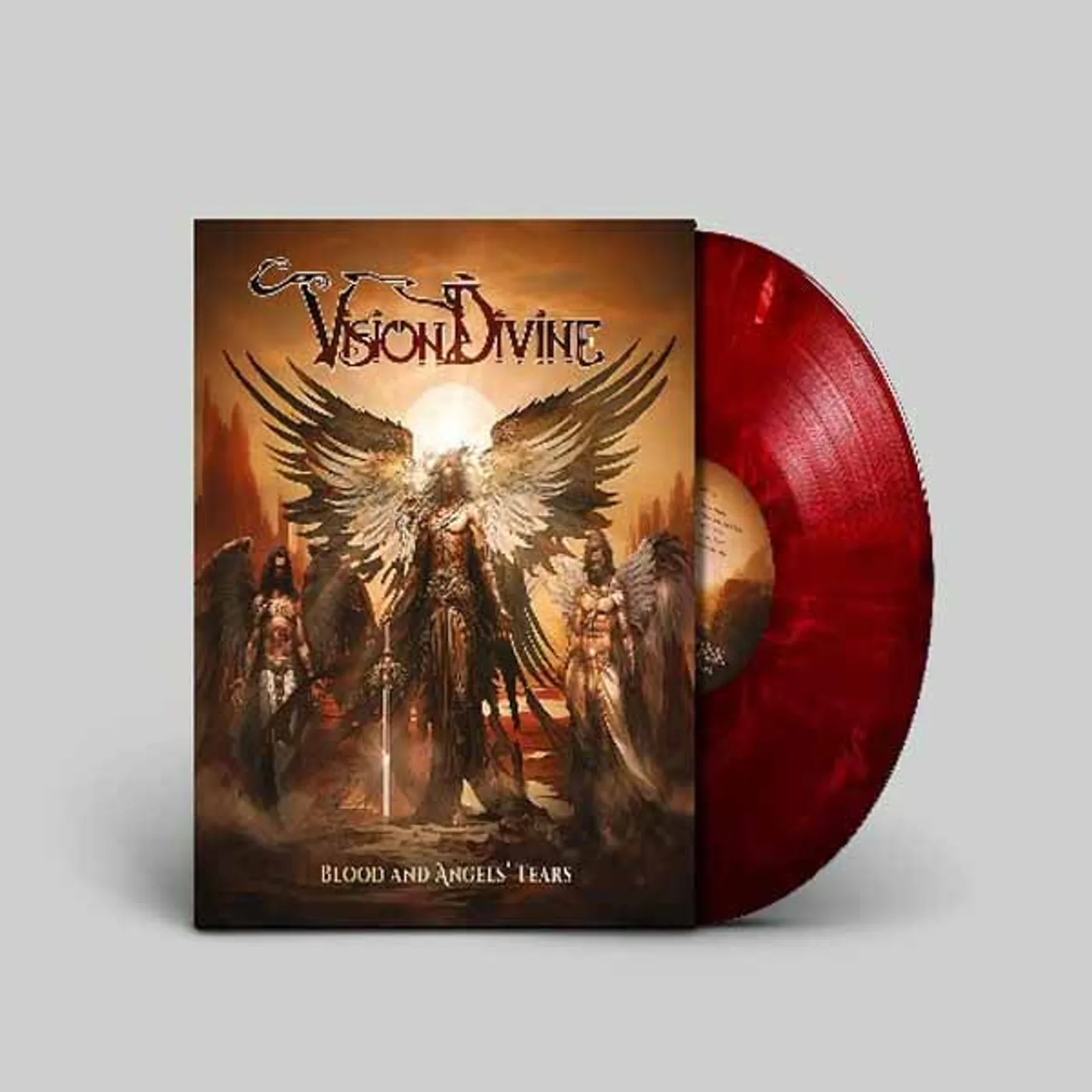 Vision Divine LP - Blood And Angels' Tears (Red Marbled Vinyl)