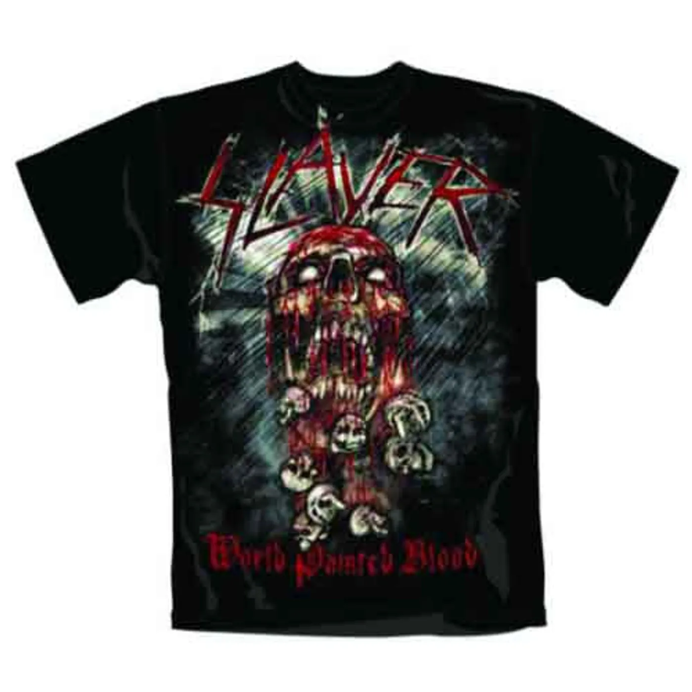 Slayer T Shirt - World Painted Blood Skull