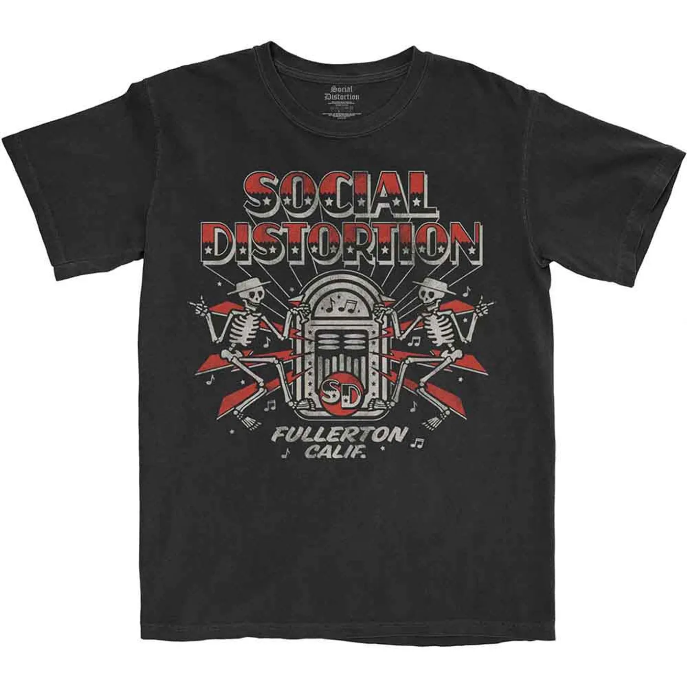 Social Distortion T Shirt - Jukebox Skelly